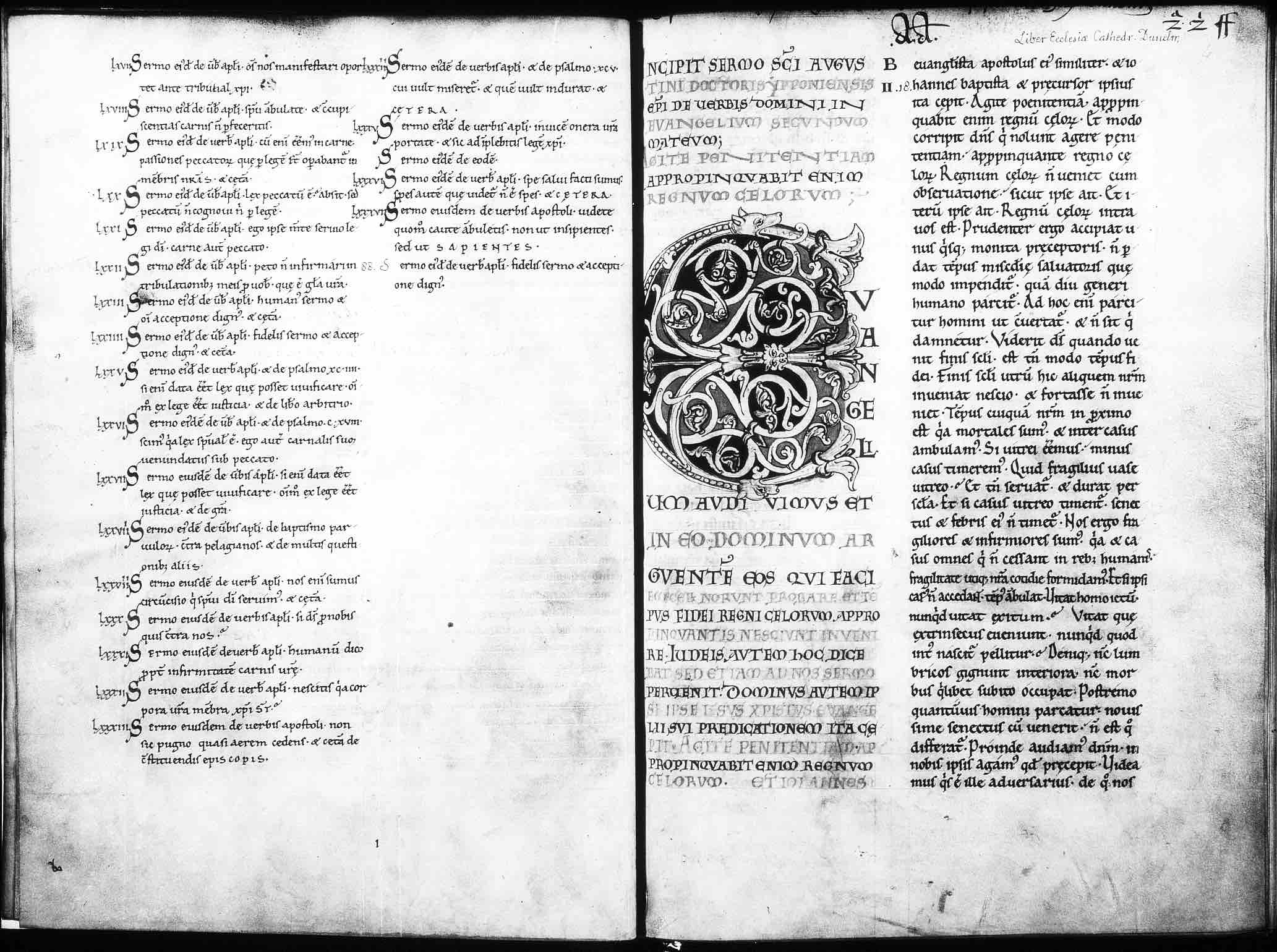 12th-c. book of sermons in Latin, Durham Cathedral Library (<a href='https://w3id.org/vhmml/readingRoom/view/80012'>England 179</a>)