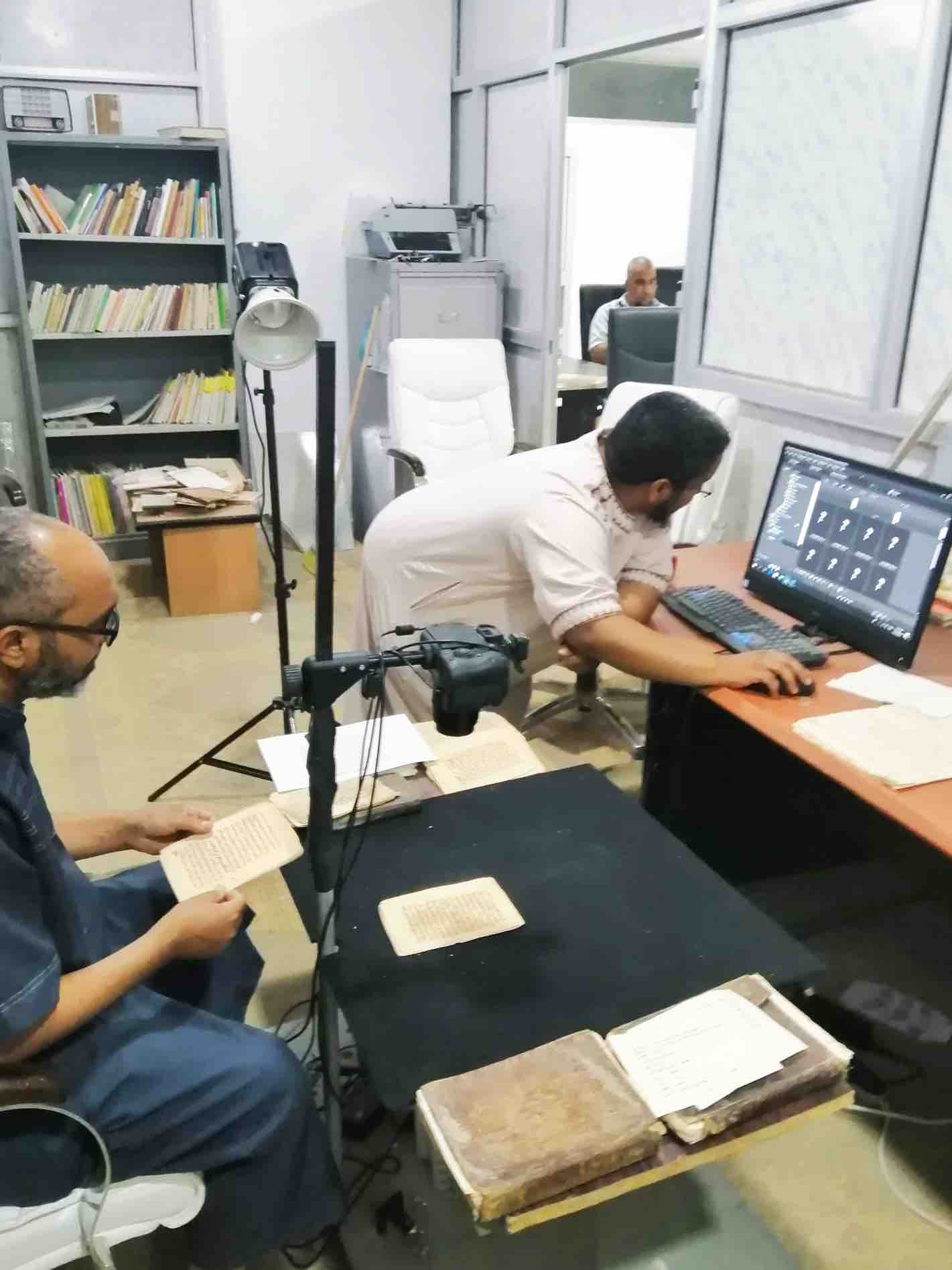 Digitization technicians at work