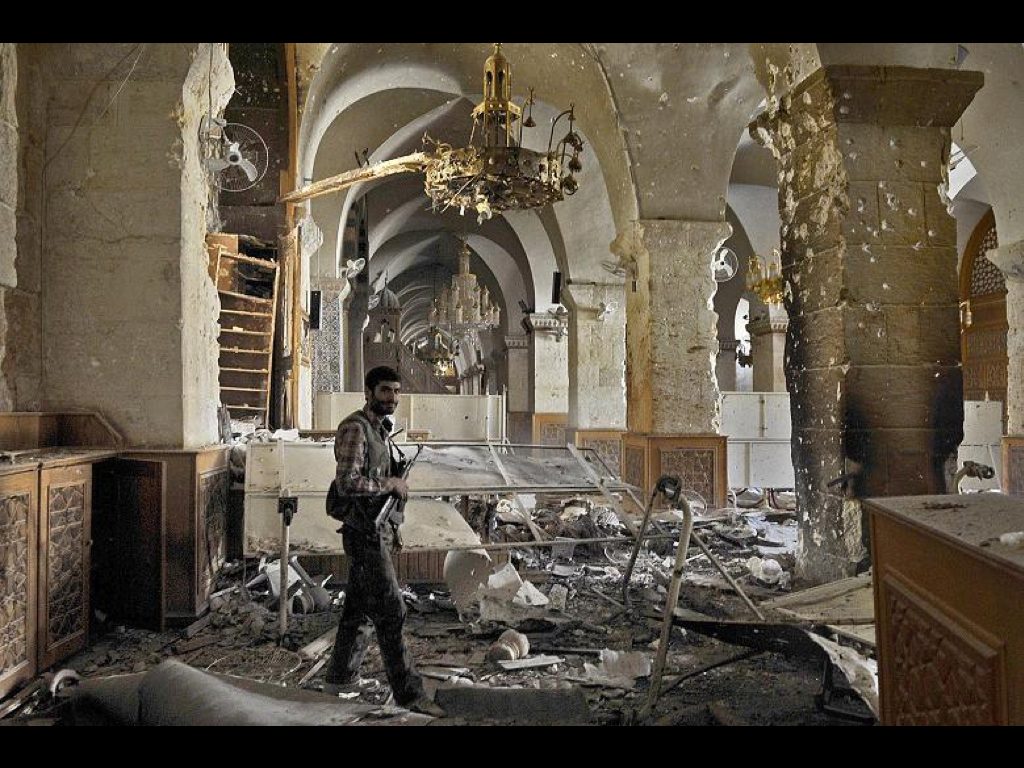Damaged Umayyad Mosque, Aleppo