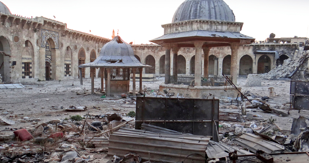 Damaged Umayyad Mosque, Aleppo