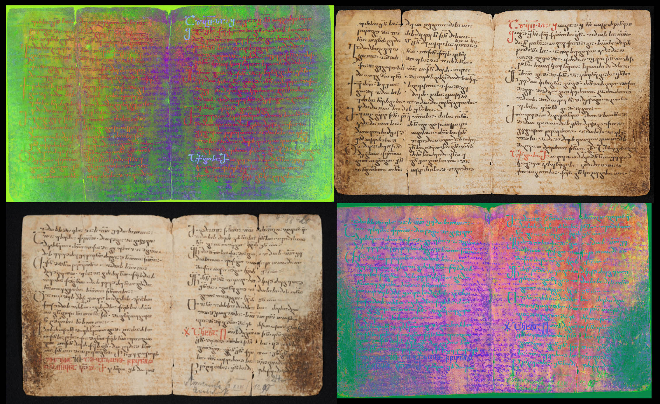 palimpsest and processed images